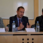 zasl. prof. dr. Silvo Devetak, Matej Marn, doc. dr. Boštjan Udovič