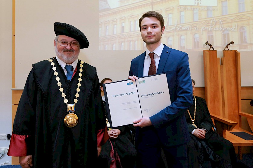 rektor prof. dr. Igor Tičar in asistent Denis Baghrizabehi