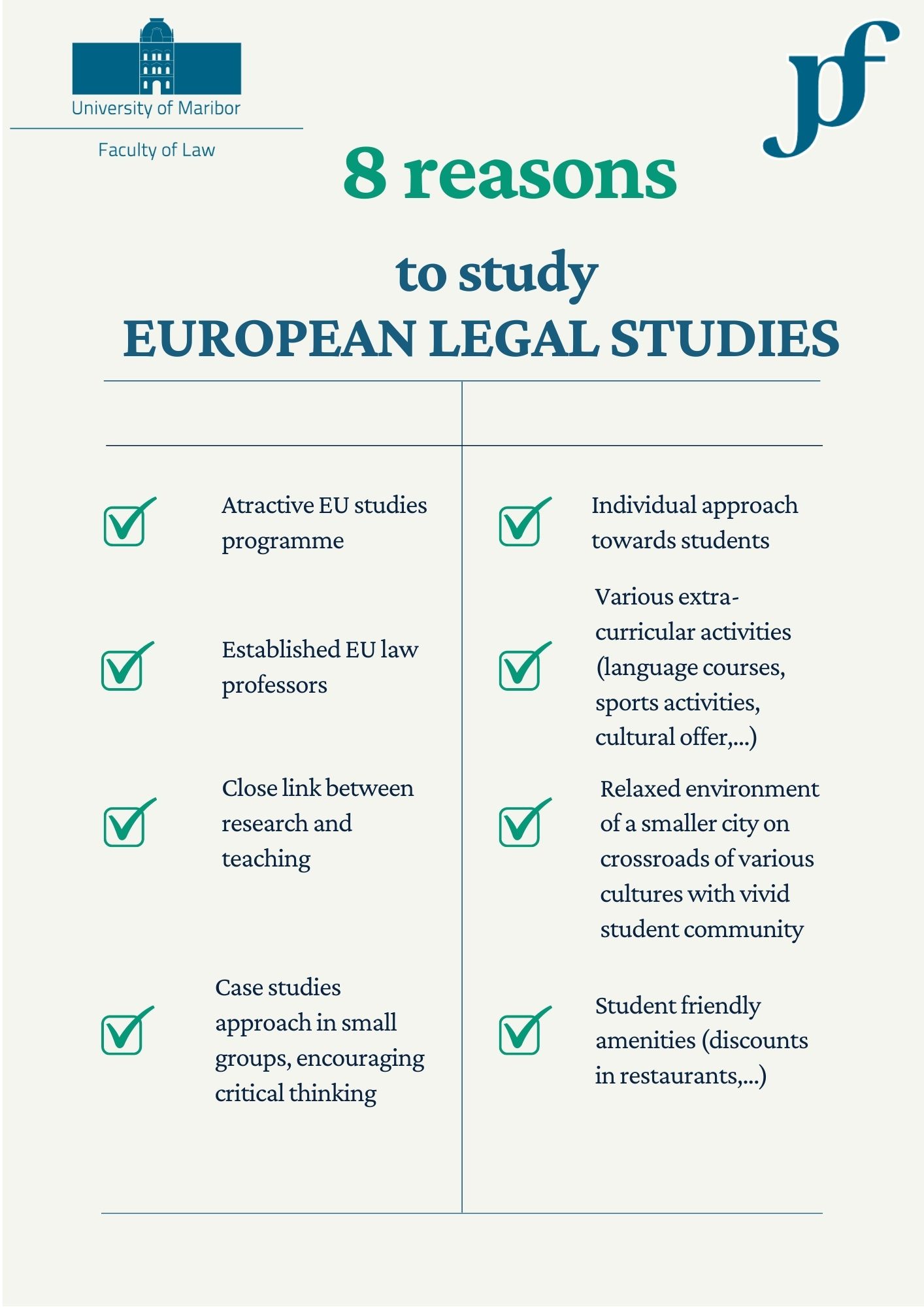 Master's study programme - EUROPEAN LEGAL STUDIES