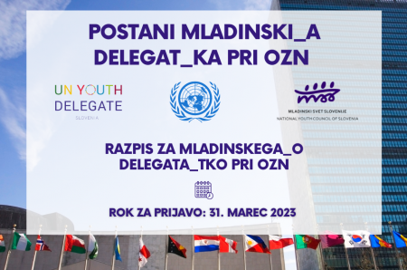 Razpis za mladinskega delegata pri OZN