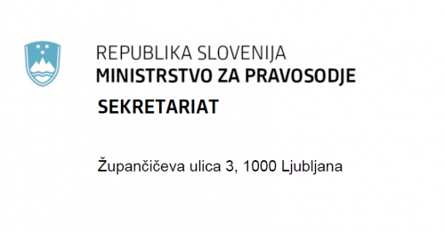 Logotip Ministrstva za pravosodje Republike Slovenije