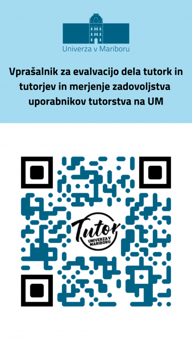 QR koda do vprašalnika za merjenje zadovoljstva uporabnikov tutorstva na UM