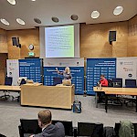 Vesna Rijavec providing her presentation druing the conference.