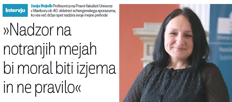 Izsek intervjuja Primorski dnevnik in fotografija prof. Hojnik