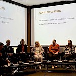 Prof. dr. Vesna Rijavec, na fotografiji v sredini, na konferenci v okviru projekta Justice Without Litigation II