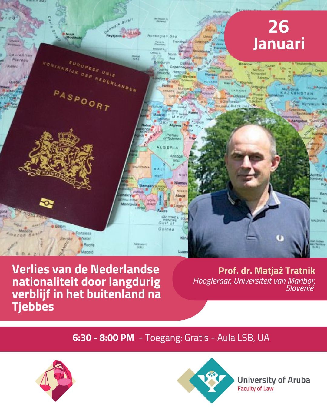 Prof. dr. Matjaž Tratnik predaval na Pravni fakulteti Univerze v Arubi