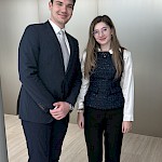 Tekmovalca Lisa Elizabeth Strouken in Blaž Bukovec
