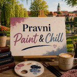 Naslov dogodka na slikarskem platnu, umeščeno v mestni park