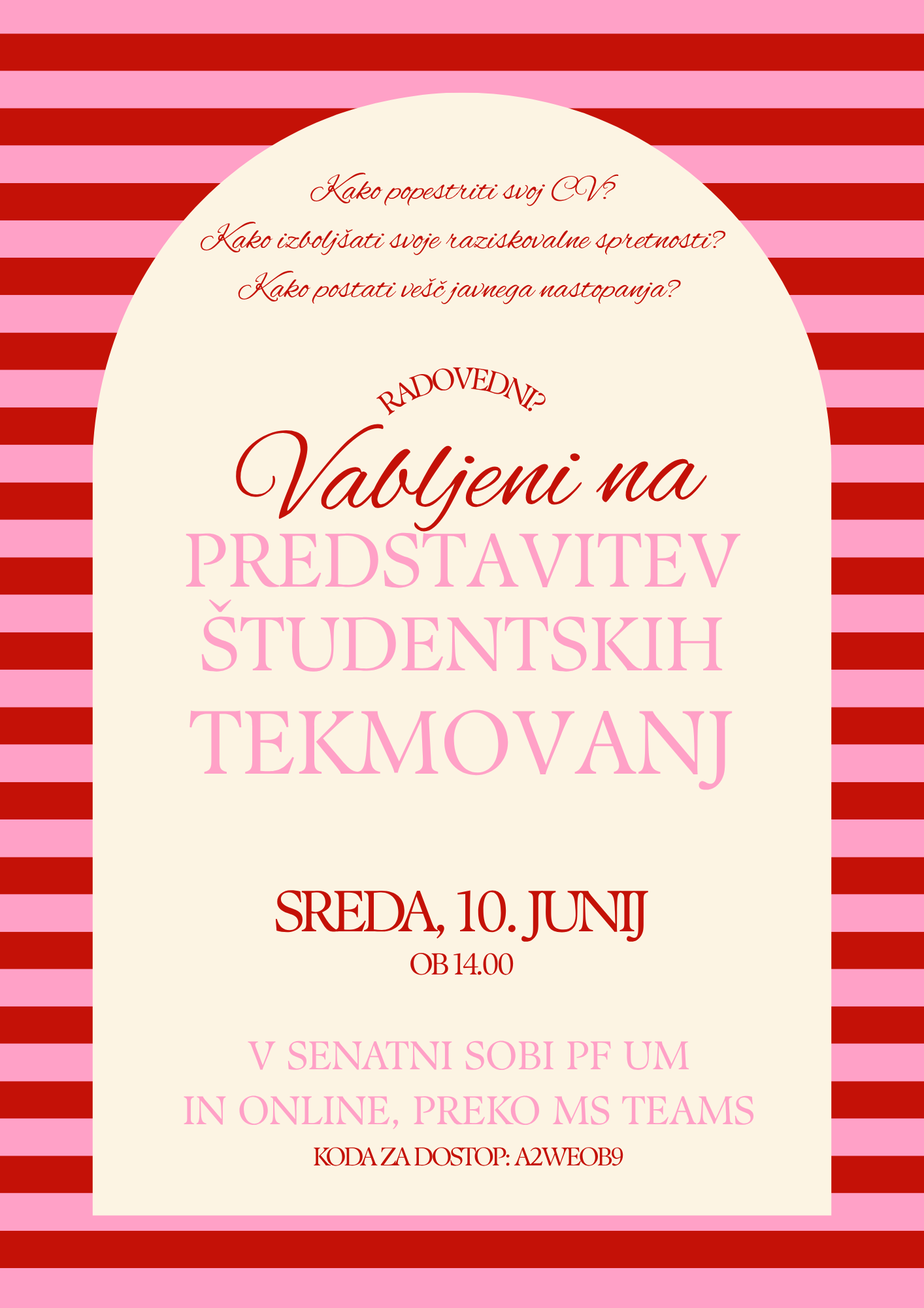 Predstavitev ŠTUDENTSKIH TEKMOVANJ